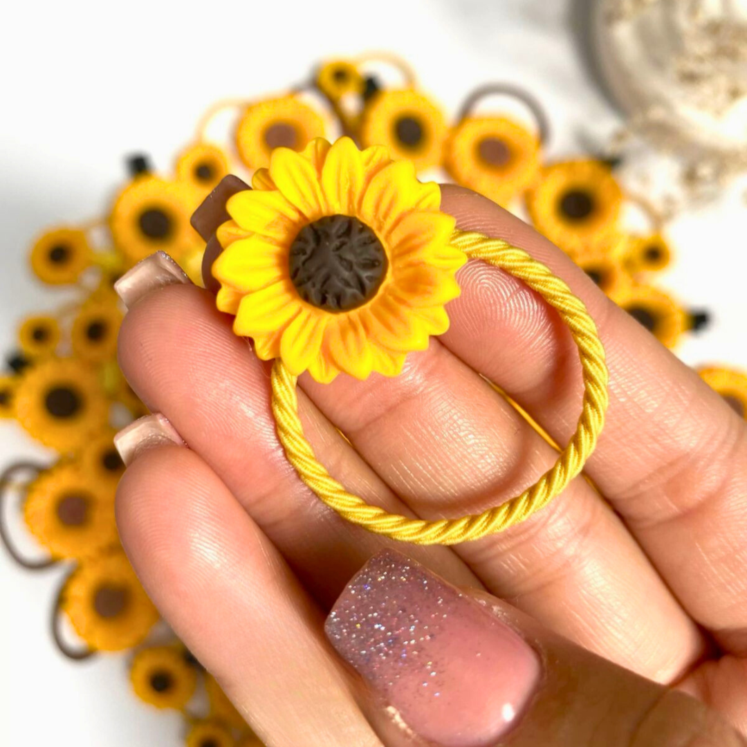 Sunflower Hair Ties