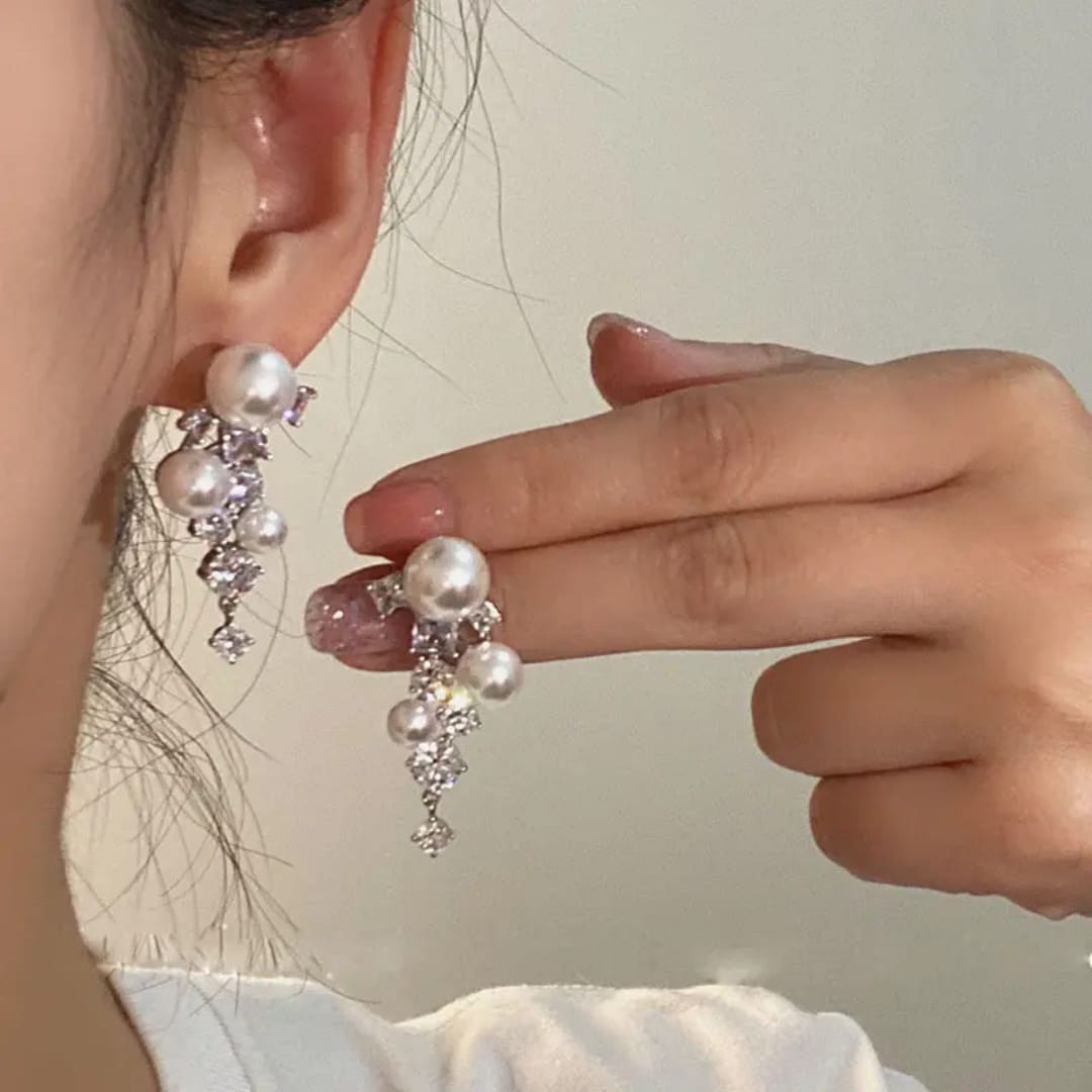 Royal Pearl Drop Earrings