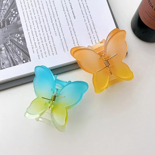 Vibrant Butterfly Hair Clips