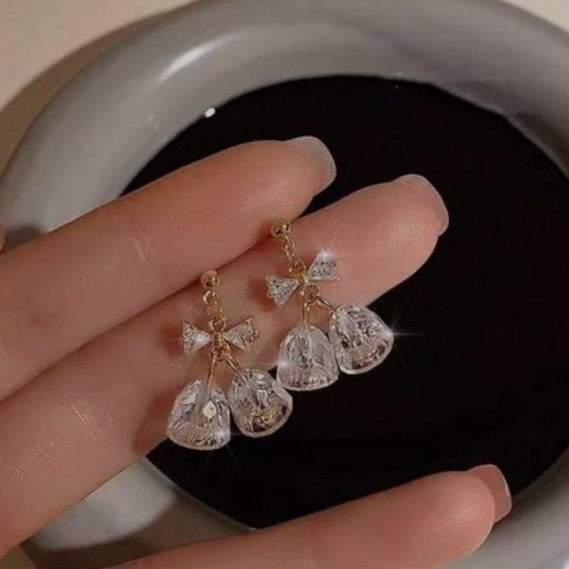 Diamond Rose Earrings