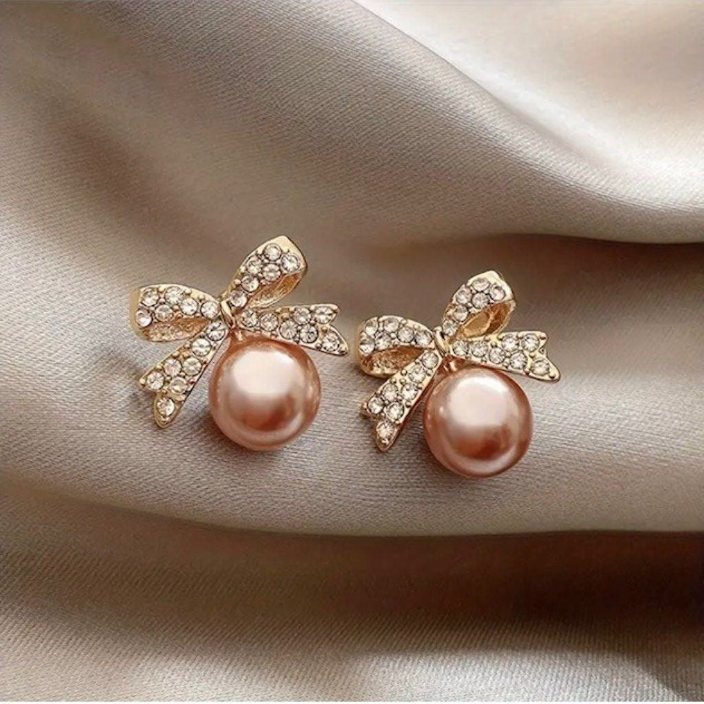 Blush Bow Earrings