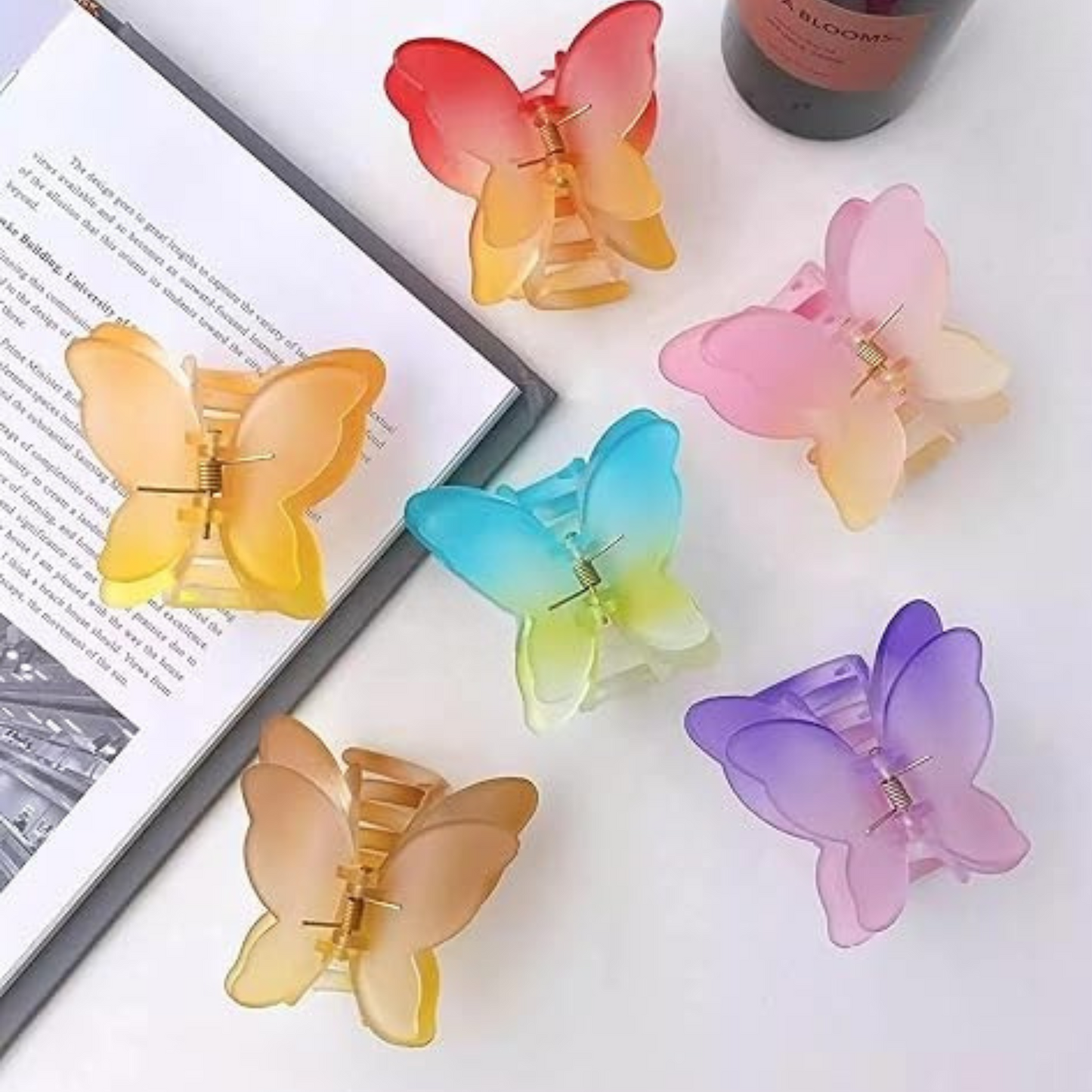 Vibrant Butterfly Hair Clips